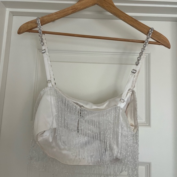 SHOW ME YOUR MUMU Swift Fringe White Beaded Set - Picture 5 of 6